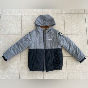 Timberland Gray Puffer Jacket, Fleece Lined Boys size S (8)